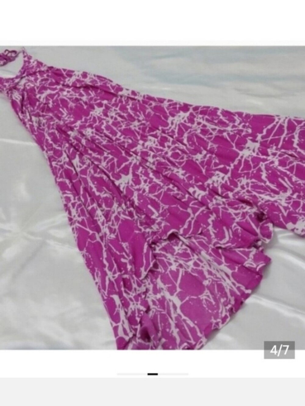 Pink Backless Halter Beach Maxi Dress Loungewear, Swimsuit Coverup One Size - Picture 4 of 8